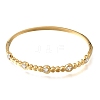 304 Stainless Steel Pave Clear Cubic Zirconia Heart Hinged Cuff Bangles for Women SA-CBAF851-03G-4