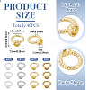 40Pcs 4 Colors Brass Ring Charm Connectors KK-TA0008-48-4