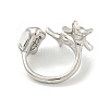 Star Zinc Alloy Rhinestone Open Cuff Ring RJEW-Z048-02P-02-3