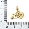 Brass Micro Pave Cubic Zirconia European Dangle Charms KK-Z150-06G-03-3