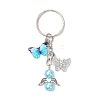 8Pcs Glass Pearl Keychains KEYC-JKC01308-4