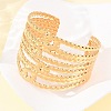 304 Stainless Steel Cuff Bangles BJEW-P382-01B-G-3