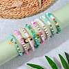 Polymer Clay Heishi Beads Stretch Bracelets Sets BJEW-SZ0001-51-5