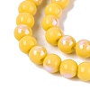 Electroplate Opaque Glass Beads Strands EGLA-Q132-6MM-01C-10-3