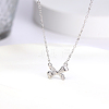 Non-Tarnish Stainless Steel Bowknot Pendant Necklace for Women YR9131-2-1