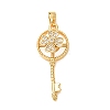 Brass Micro Pave Clear Cubic Zirconia Pendants CU-CBA8F66-03A-G-1