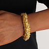 304 Stainless Steel & Clear Cubic Zirconia Cuff Bangles WGF2B1B-01-1