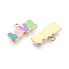 304 Stainless Steel Enamel Pendants X1-STAS-T068-02A-2