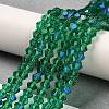 Transparent Electroplate Glass Beads Strands EGLA-A039-T2mm-L10-4