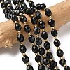 Natural Black Onyx Beads Strands G-F809-A23-01-1
