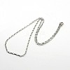 Tarnish Resistant Box Chain Necklace for Men LS-NJEW-F027-17-2mm-1