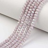 Electroplate Opaque Solid Color Glass Beads Strands LS-EGLA-A034-P8mm-L08-1