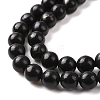 Natural Shungite Beads Strands G-D481-15B-4