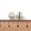 Brass Micro Pave Cubic Zirconia Beads KK-C071-07S-03-3