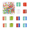 Beadthoven 160Pcs 8 Colors 2-Hole Glass Seed Beads SEED-BT0001-02-11