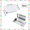 6Pcs Slide Top Tinplate Trinket Storage Boxes CON-SP0001-23C-2