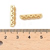 Brass Micro Pave Clear Cubic Zirconia Spacer Bars KK-Z139-11G-02-3