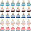30Pcs 5 Colors Winter Theme Printed Alloy Pendants FIND-SC0019-61-1