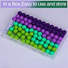 80Pcs 4 Style Round Silicone Focal Beads SIL-SZ0001-22J-4