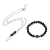 Pendant Necklaces and Stretch Bracelets Sets SJEW-JS01071-01-1