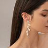4 Pairs 2 Colors Brass Stud Earrings EJEW-GO0003-09-5