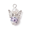 Angel Printed Porcelain Ceramic Pendants PALLOY-JF03359-01-2