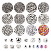 1550Pcs 12 Style Plating ABS & CCB Plastic Beads FIND-TA0002-43-2