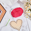 DIY Heart Wood Knitting Loom Kits DIY-CY0003-10B-4