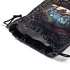 Velvet Tarot Cards Storage Drawstring Bags ZODI-PW0002-06D-3