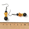 3 Pairs 3 Styles Natural Gemstone Beaded Dangle Earrings EJEW-JE07091-6