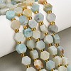Natural Flower Amazonite Beads Strands G-F833-B09-01-1