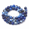 Dyed Natural Crackle Agate Beads Strands G-T100-04A-2