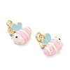 Brass Enamel Charms KK-F933-13G-3