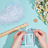 Folding Heart Print Transparent PVC Gift Packing Boxes CON-WH0085-192A-02-3