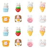 40Pcs 8 Styles Rabbit Theme Opaque Resin Cabochons RESI-CJ0003-78-1
