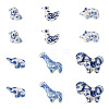 12Pcs 6 Styles Handmade Porcelain Beads PORC-TA0001-68-1