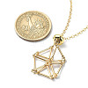 Stainless Steel Macrame Pouch Empty Stone Holder for Pendant Necklaces Making NJEW-TA00121-01-3