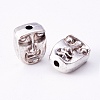 Tibetan Style Alloy Human Face Beads X-TIBEP-GC184-AS-NR-3