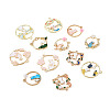 48Pcs 12 Style Alloy Crystal Rhinestone Pendants ENAM-CW0001-18-2