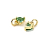 Brass Micro Pave Cubic Zirconia Charms KK-P192-08-G14-2