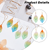 2 Sets 2 Colors Filigree Leaf Pendant Neclace & Dangle Earrings SJEW-FI0001-03-3