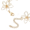 Brass Flower Links Bracelets for Women BJEW-JB10613-4