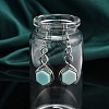 Hexagon Natural Flower Amazonite Dangle Earrings EJEW-K298-01P-13-3