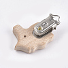 Beech Wood Baby Pacifier Holder Clips WOOD-T015-13-2
