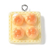 Opaque Resin Pendants RESI-S019-02B-1