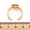 Hollow Star 304 Stainless Steel Open Cuff Ring Components STAS-F366-07B-G-2
