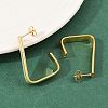 304 Stainless Steel Trapezoid Stud Earrings EJEW-P324-13G-2