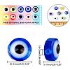 Resin Evil Eye Beads RESI-NB0001-15-7x10-2