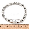 304 Stainless Steel Rope Chain Bracelets for Men Women BJEW-C124-03A-P-5