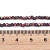 Electroplate Glass Beads Stradns EGLA-H114-02A-04-3